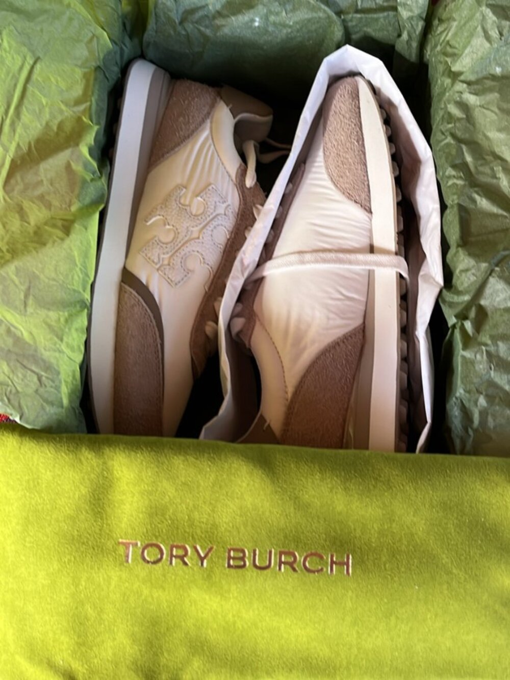 TORY BURCH DESTINY TRAINER  SNEAKERS 7.5 COLOR SUEDE